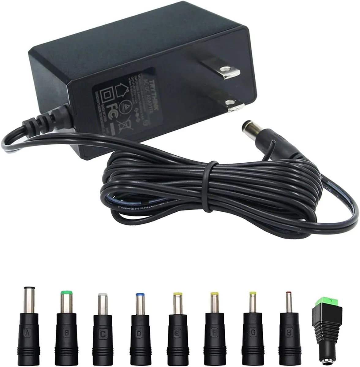 BASEUS BASEUS 12V 2A 24W AC Adapter 5.5mm x 2.1mm 9 Tips — product photo