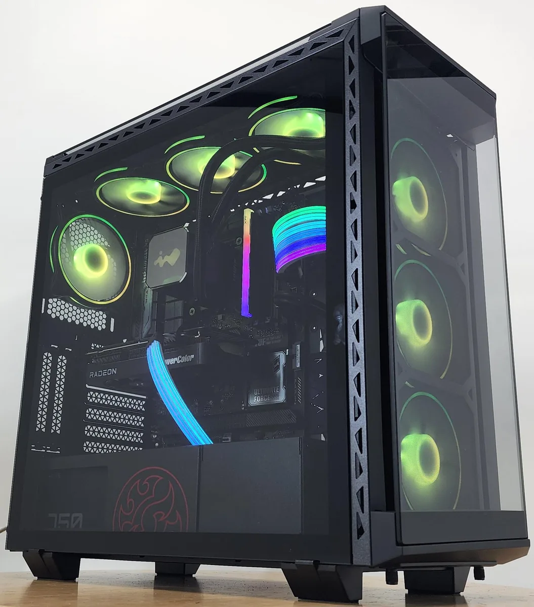 Custom Custom i7-14700KF 16GB DDR5 1TB NVME 9060 XT 360mm AIO BATTLECRUISER gaming PC — product photo