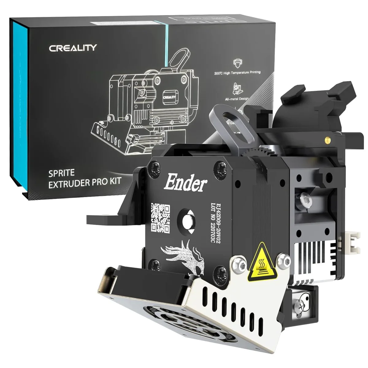 PISKEKAT PISKEKAT Sprite Extruder Pro Kit 300°C 80N 3.5:1 288g 54x50x64.3mm 3D printers accessory — product photo