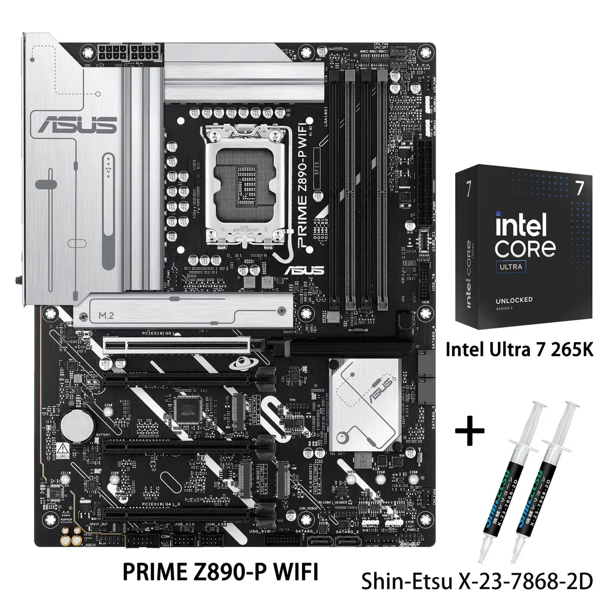 ASUS ASUS PRIME Z890-P WIFI Intel motherboard &amp; Core Ultra 7 265K CPU — product photo