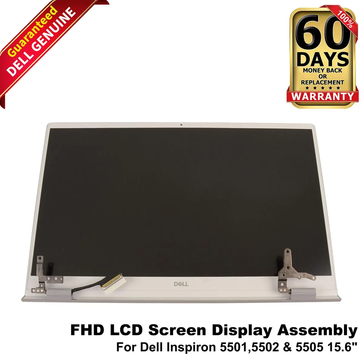 DELL DELL 15.6" FHD LCD Display Assembly K37D1 Silver for Inspiron 5501 5502 5505 — product photo