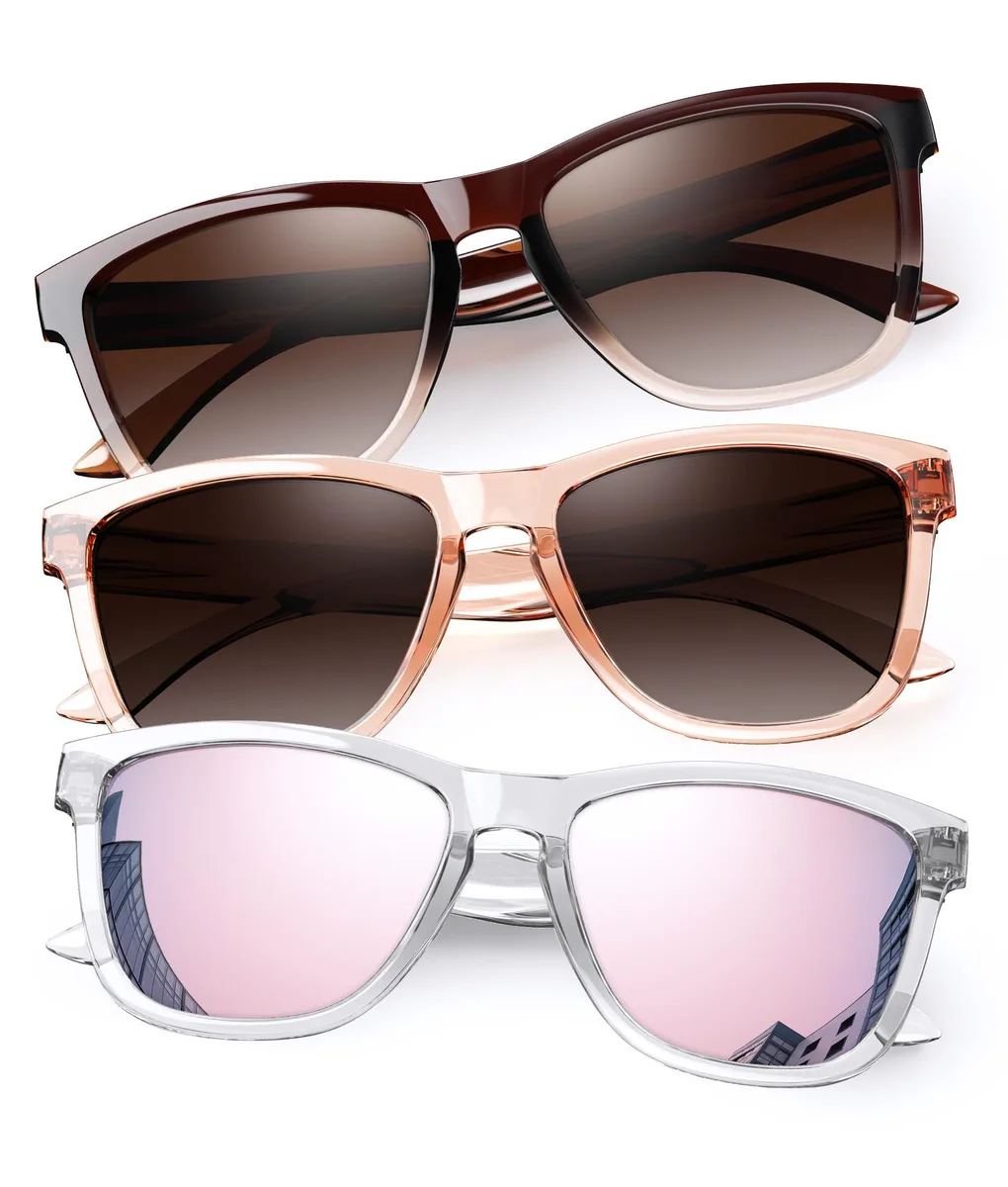  QALLY Polarized UV400 Sunglasses Multicolor Frame — product photo