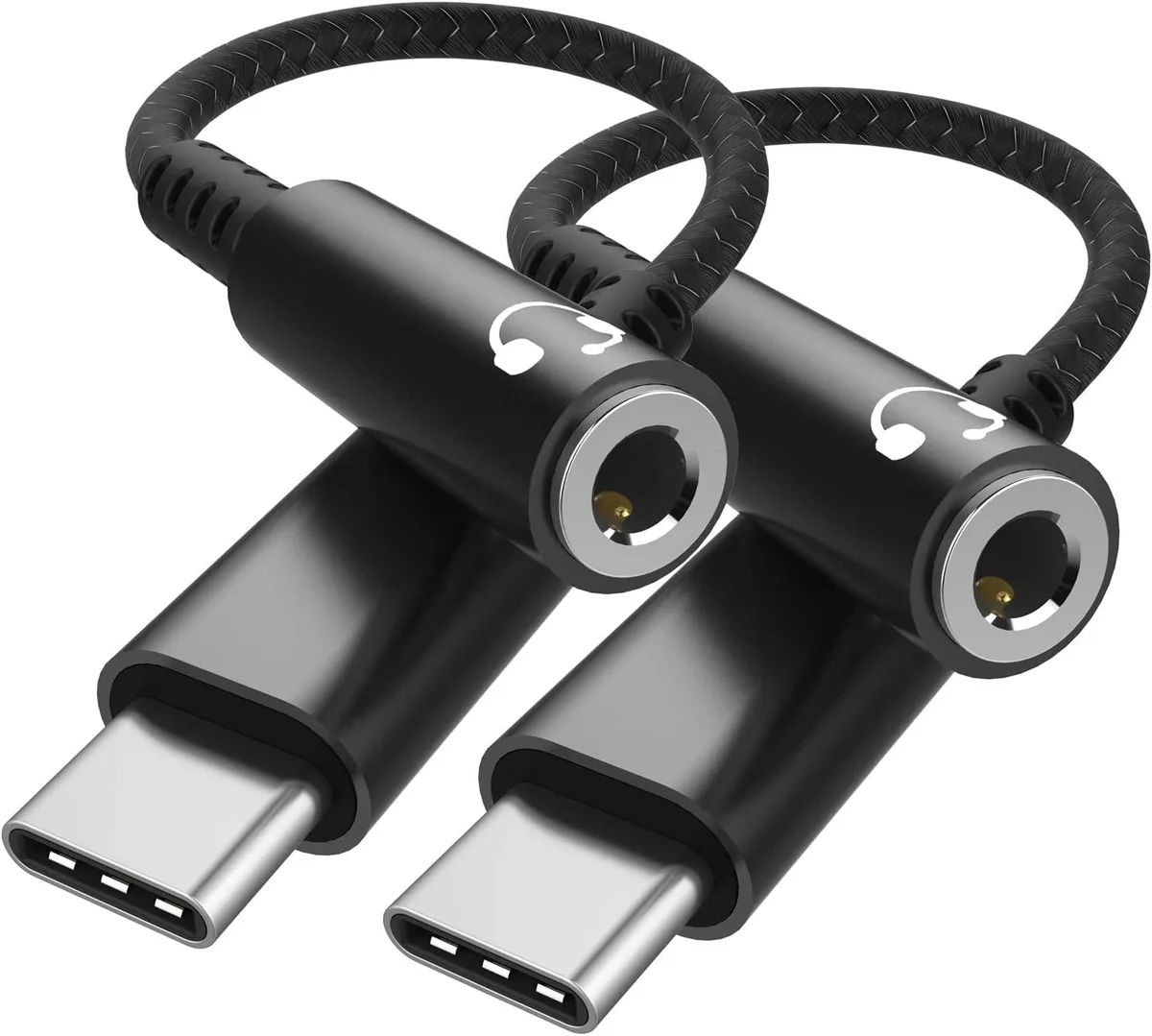 JPWEB JPWEB USB-C to 3.5 mm Headphone Adapter 2-Pack — product photo