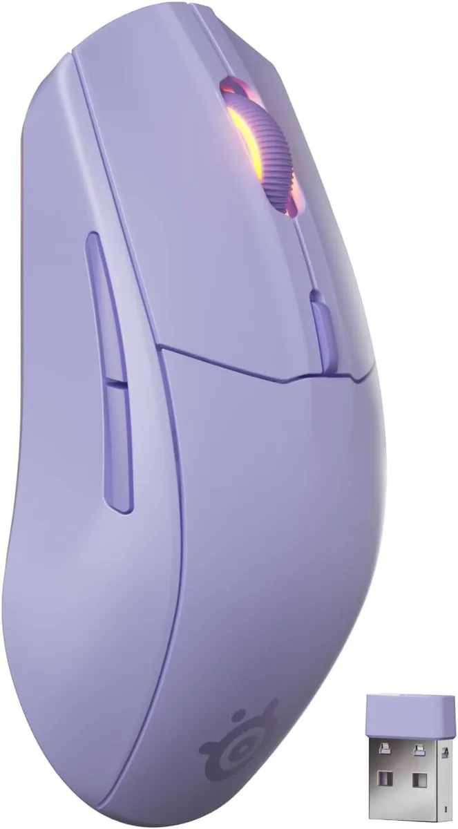 SteelSeries SteelSeries 62689 Rival 3 Wireless Gen 2 Gaming Mouse Lavender — product photo