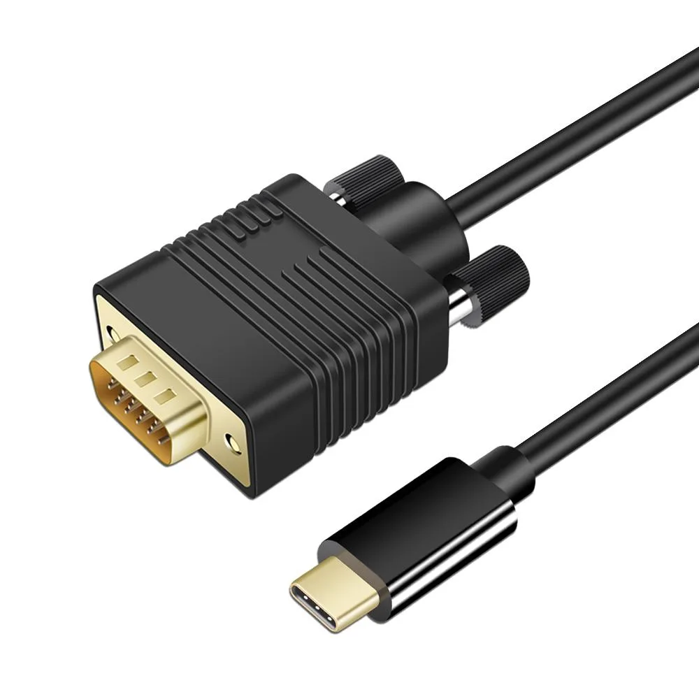 Kirzi Kirzi USB-C to VGA Cable Thunderbolt 3/4 Compatible 6ft — product photo