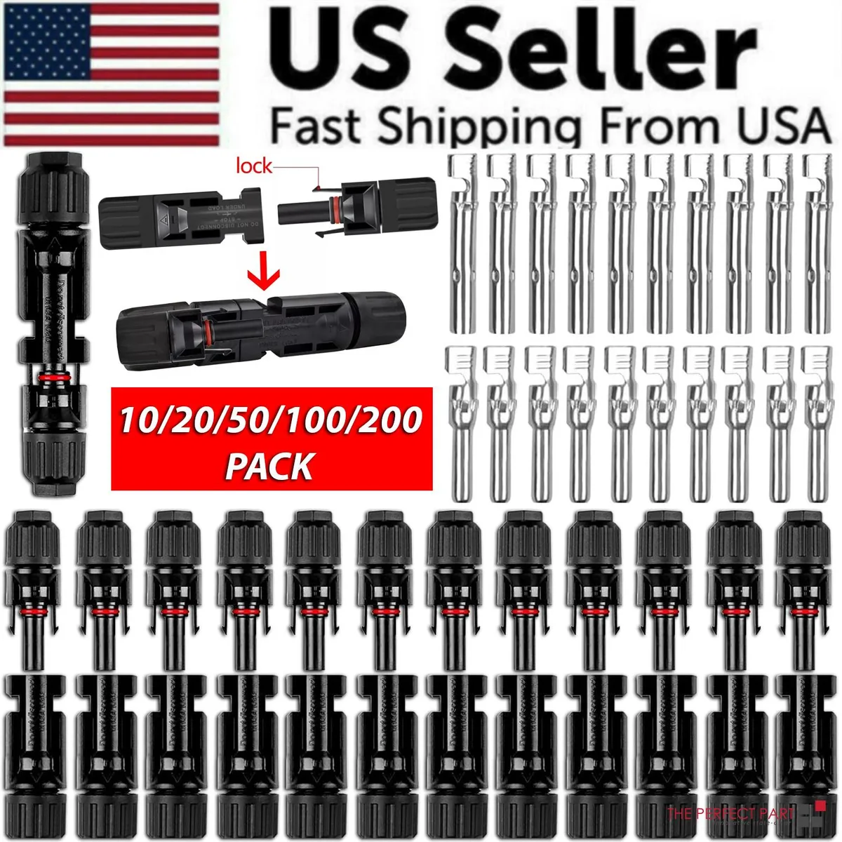 The Perfect Part The Perfect Part Solar Cable Connectors 20 Pairs — product photo