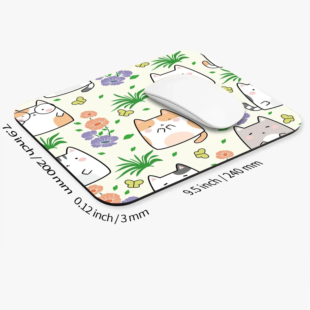 Armanza Square Mouse Pad Cute Cat 9.5x7.9in AM042-Cute Cat — product photo