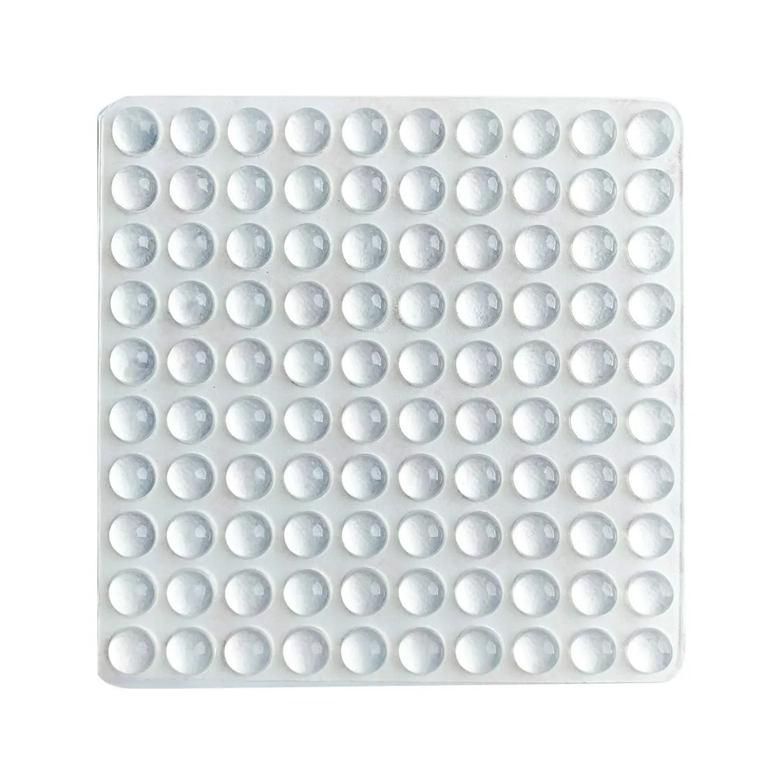 Pack of 100 clear self-adhesive rubber bumper pads for furniture protection
