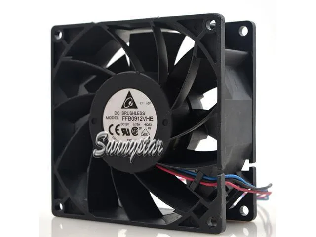 Zyvpee Zyvpee FFB0912VHE 90x90x38mm 12V .75A 3 Pin 2 Ball case fan — product photo