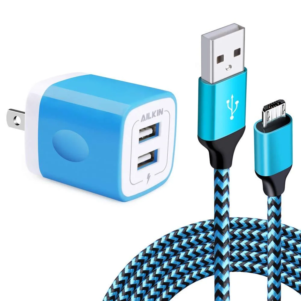 ONITOON ONITOON Dual Port Wall Charger with 6 Ft Micro USB Cable — product photo