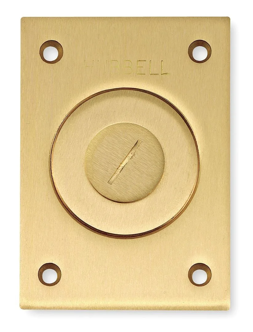 Hubbell Incorporated Hubbell Incorporated S2425 Floor Box Cover 1 Gang Brass — product photo