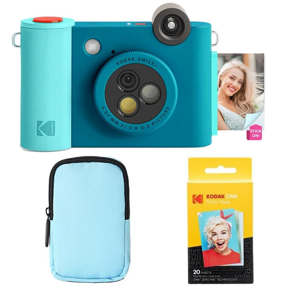 Kodak Kodak Smile+ 2-in-1 Instant Print Camera & Printer Bundle 10MP Blue — product photo