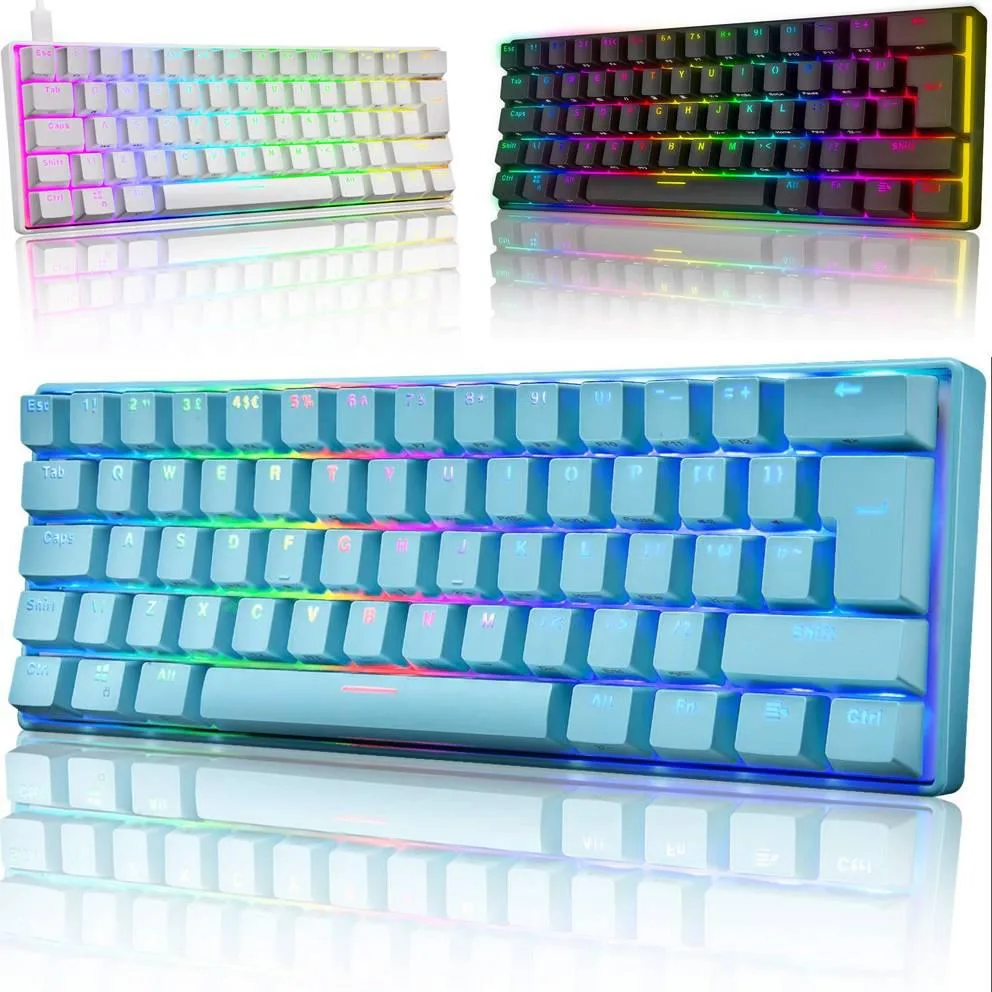 YUNNARL YUNNARL MK21 61-Key Blue Switch Gaming Keyboard Blue — product photo