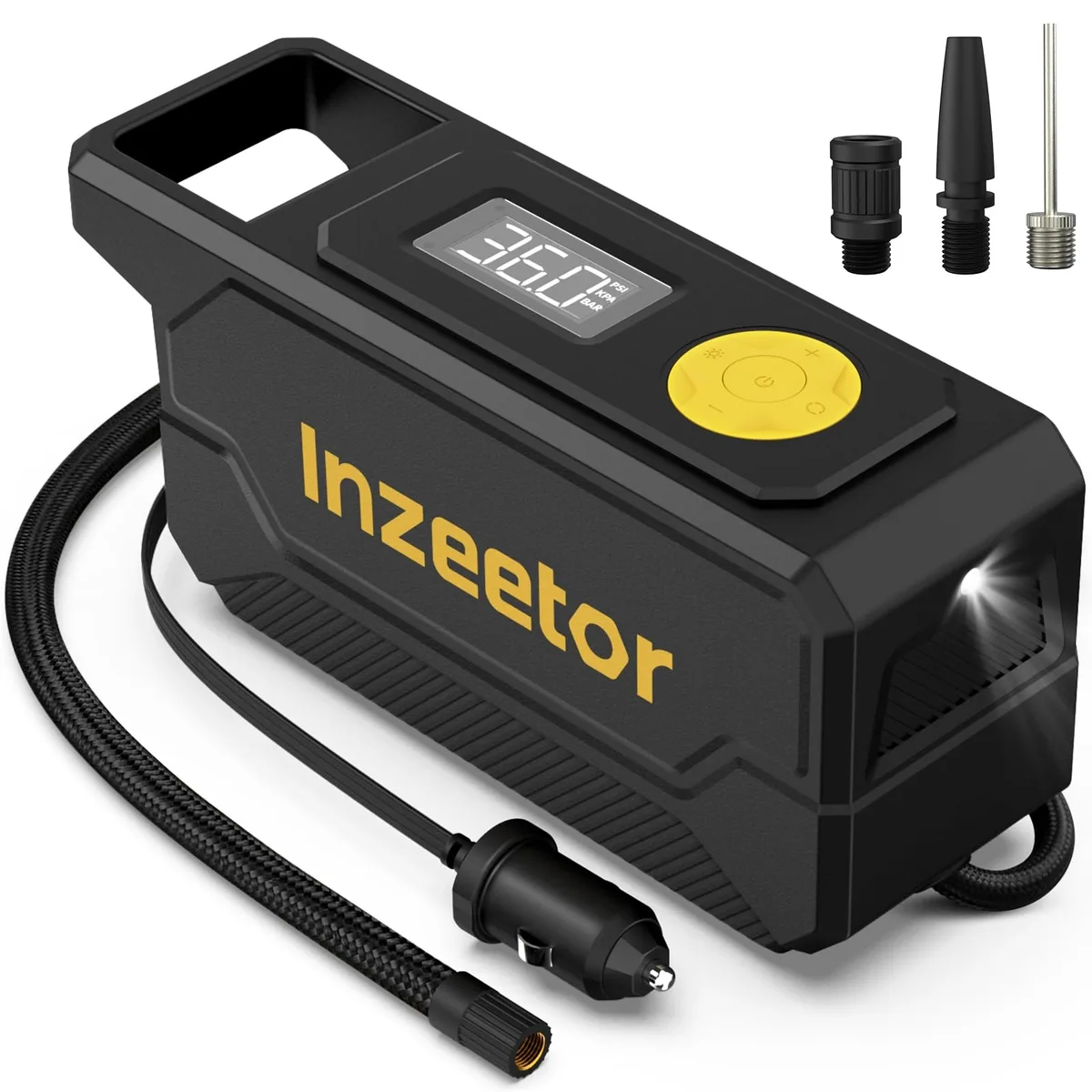  XtremepowerUS NP-268 12V 150 PSI portable air compressor with auto shutoff digital gauge — product photo
