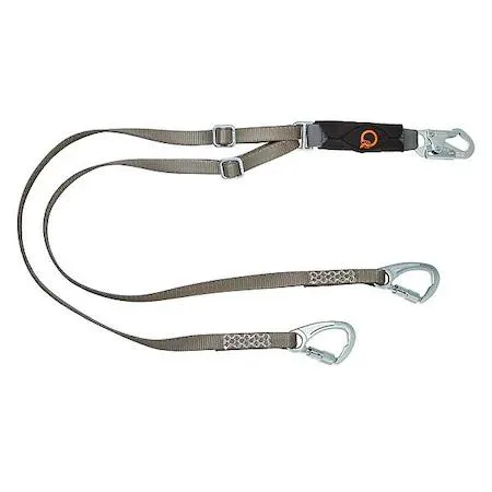MSA MSA V-Series Shock-Absorbing Lanyard 6 ft 310 lb Gray 10193941 — product photo