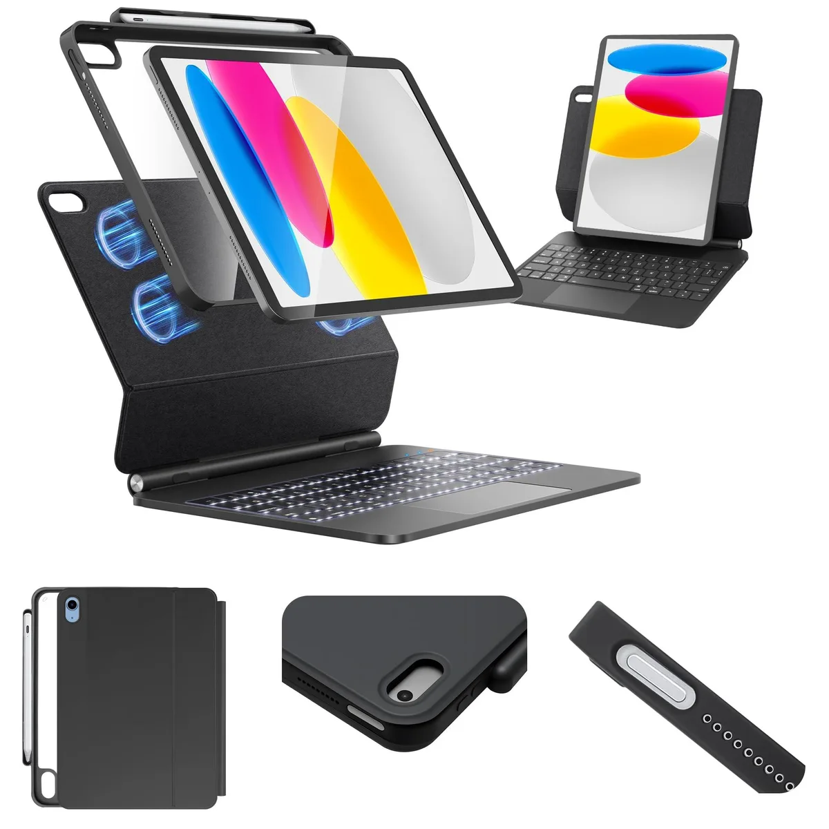 BoYata BoYata Keyboard Case for iPad 10.9" 10th Gen &amp; 11" 2025 A16 2 in 1 accessory — product photo