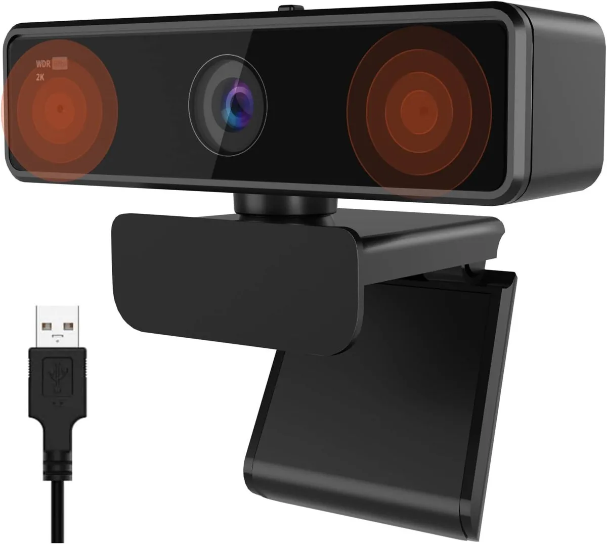 ebest ebest 2K Webcam 1440P 30fps 1080P 60fps Dual Mic Privacy Cover — product photo
