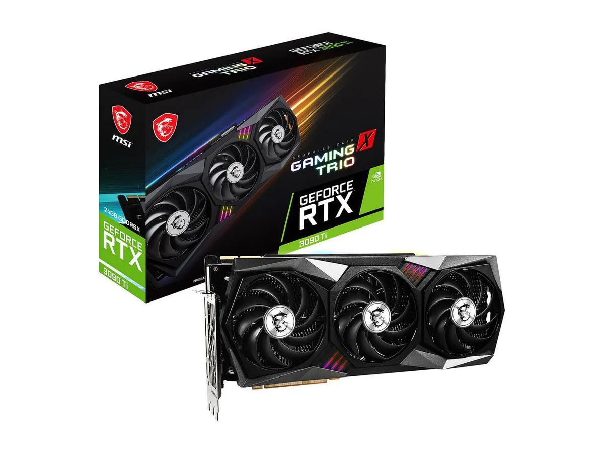 MSI MSI GeForce RTX 3090 Ti GAMING X TRIO 24G 1920MHz graphics card — product photo