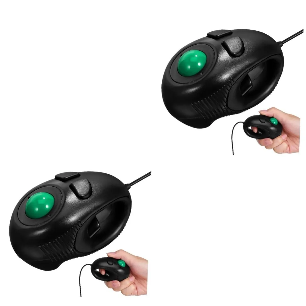 Bipra Bipra Wired Mini Trackball Mouse 4D Handheld Ergonomic USB 2 in 1 accessory — product photo