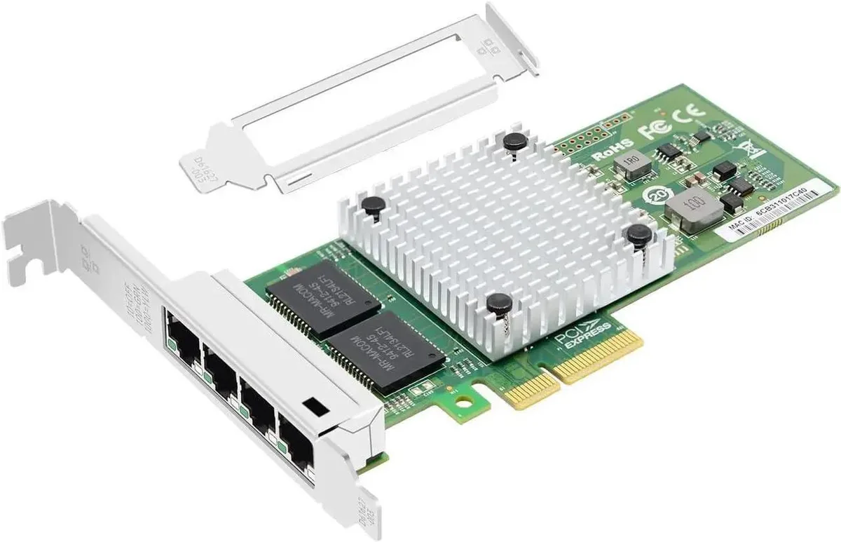 SMUGDESK SMUGDESK WX1860-T4 PCIe 2.1 x4 Quad Port Gigabit Network Card — product photo