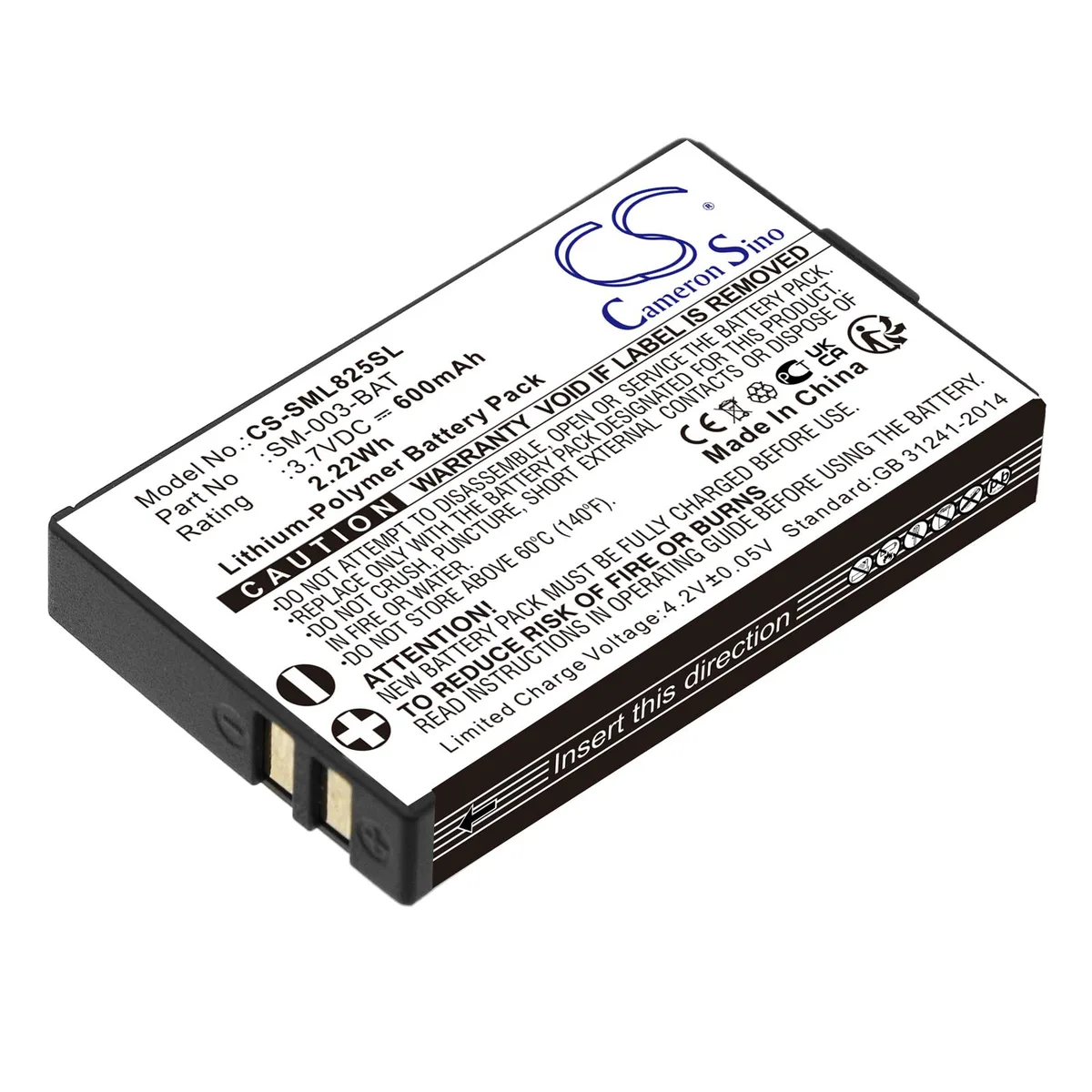 Cameron &amp; Co Cameron &amp; Co DS-CS-SML825SL wire wheel 3.7V 600mAh Li-Polymer Black — product photo