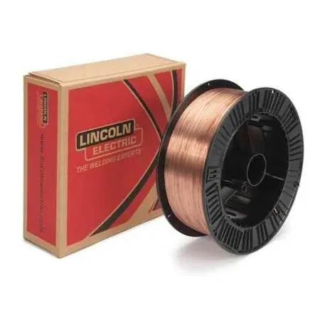 Blue spool of Lincoln Electric ER70S-3 MIG welding wire 0.035 inch 33 lb