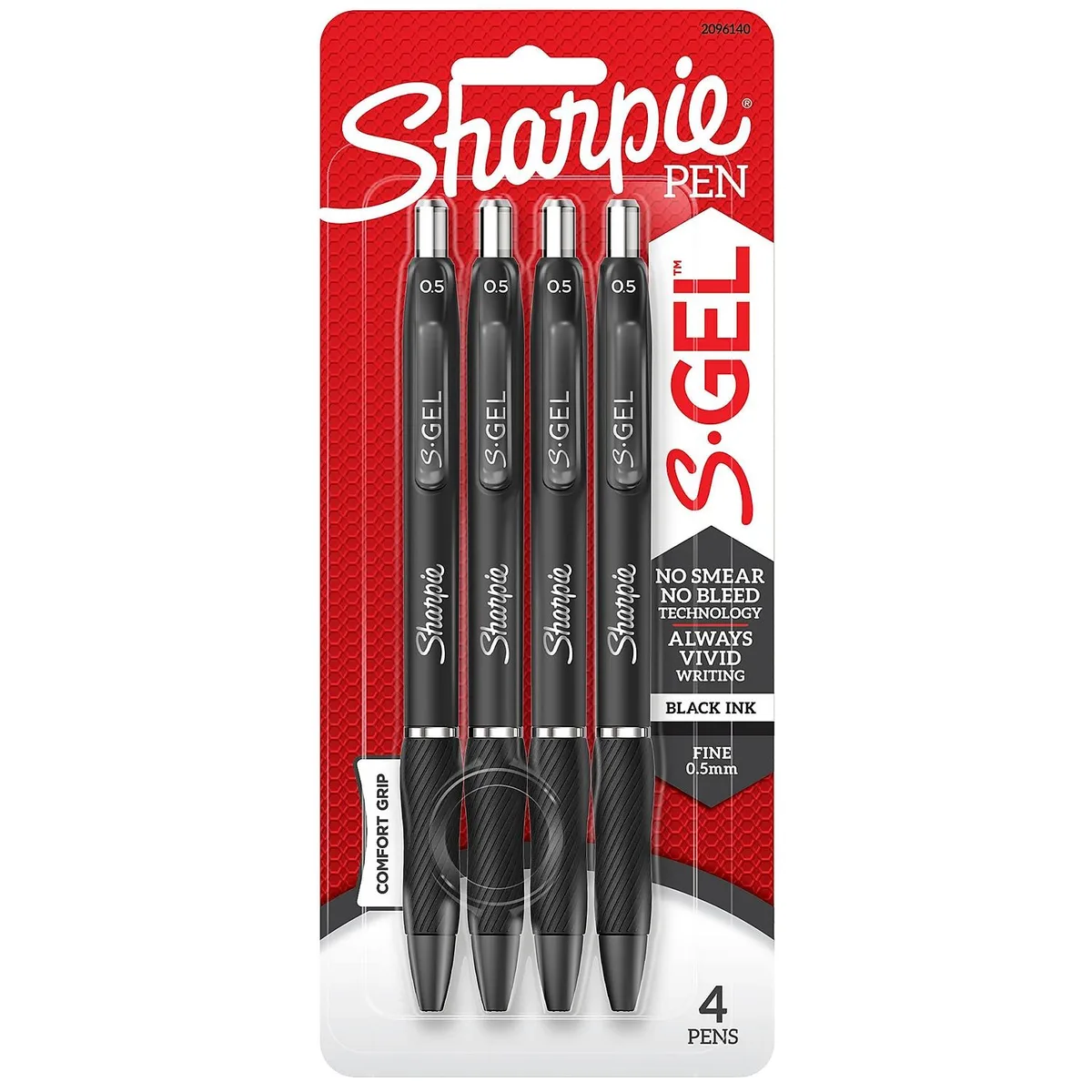 Sanford Sanford Sharpie S-Gel Retractable Gel Pen Fine Point Black Ink 4/Pack (2096140) — product photo