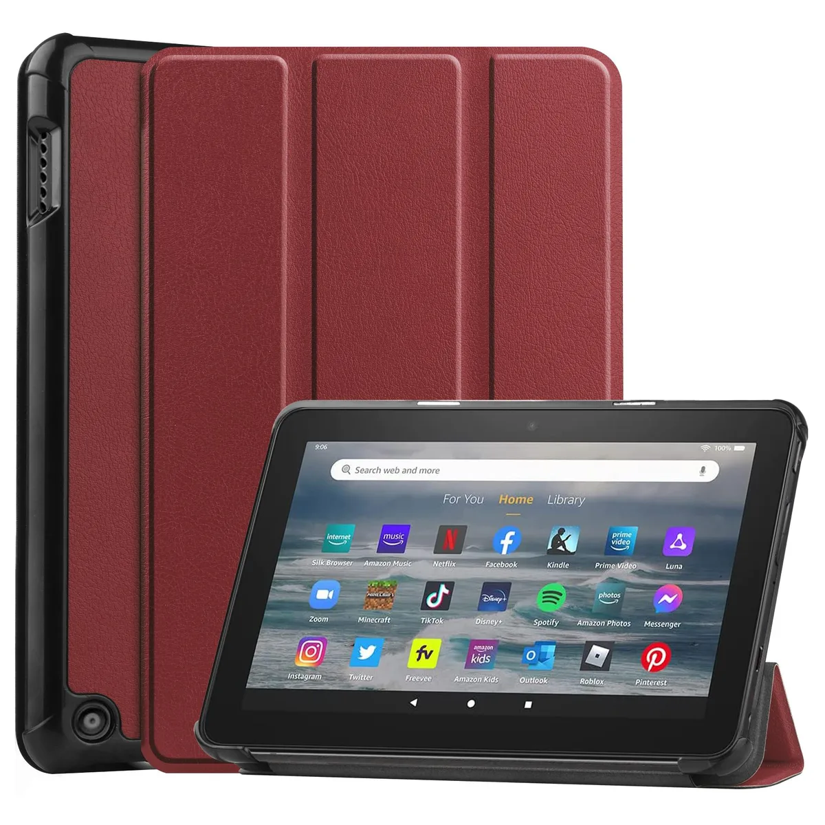 Werleo Werleo Cover Case for Fire 7 12th Gen 2022 Red — product photo