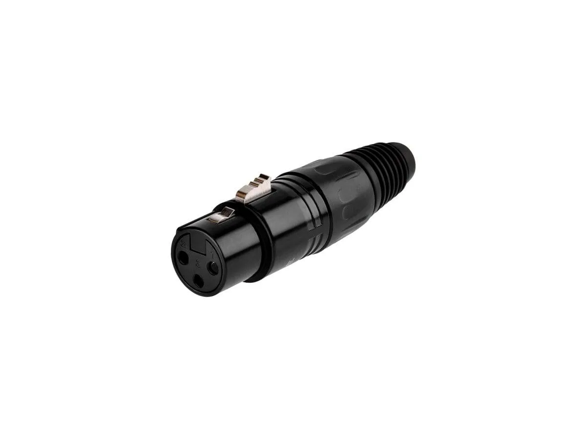 Monoprice Inc. Monoprice 601652 3-Pin Female DMX Connector - Black Anodized Aluminum — product photo