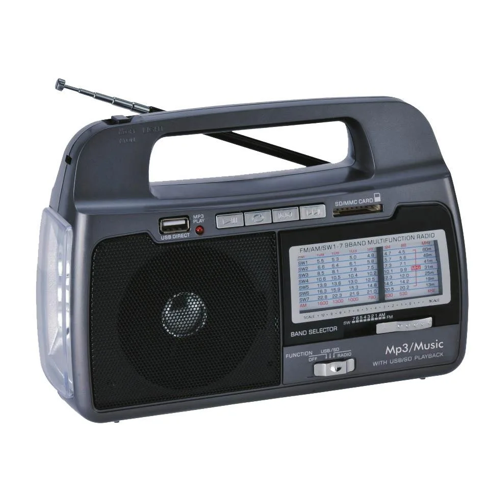 SUPERSONIC SUPERSONIC SC1082SS 9-Band AM/FM/SW Radio — product photo