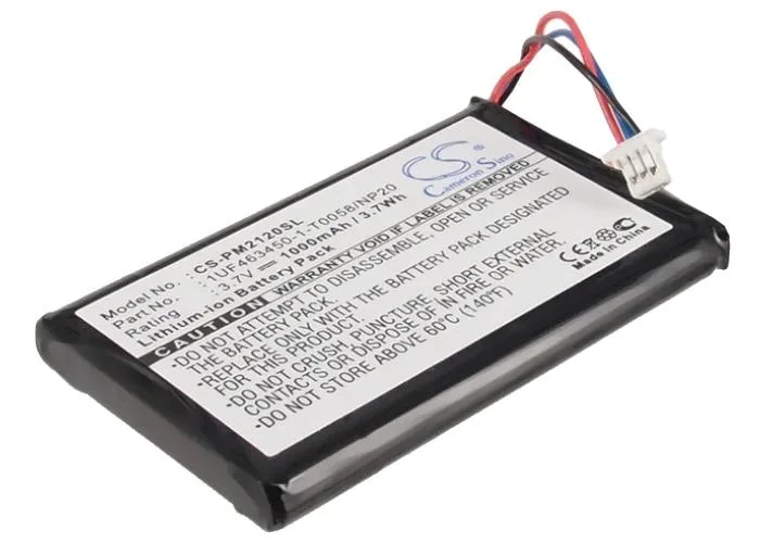 Rectangular black replacement battery with Cameron Sino label, contacts on one edge