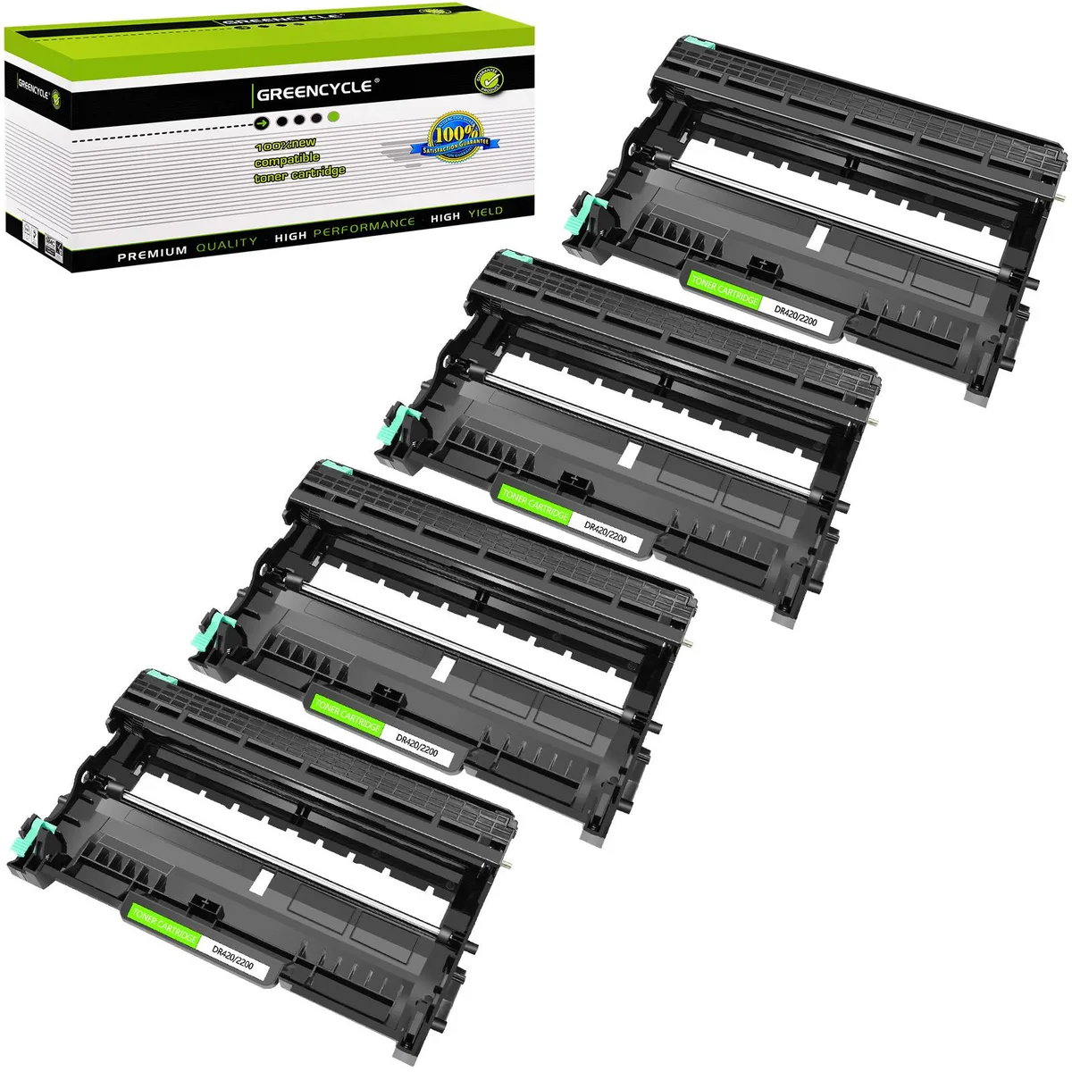 GREENCYCLE GREENCYCLE DR420 Black Drum Unit 4-Pack 12000 Pages — product photo