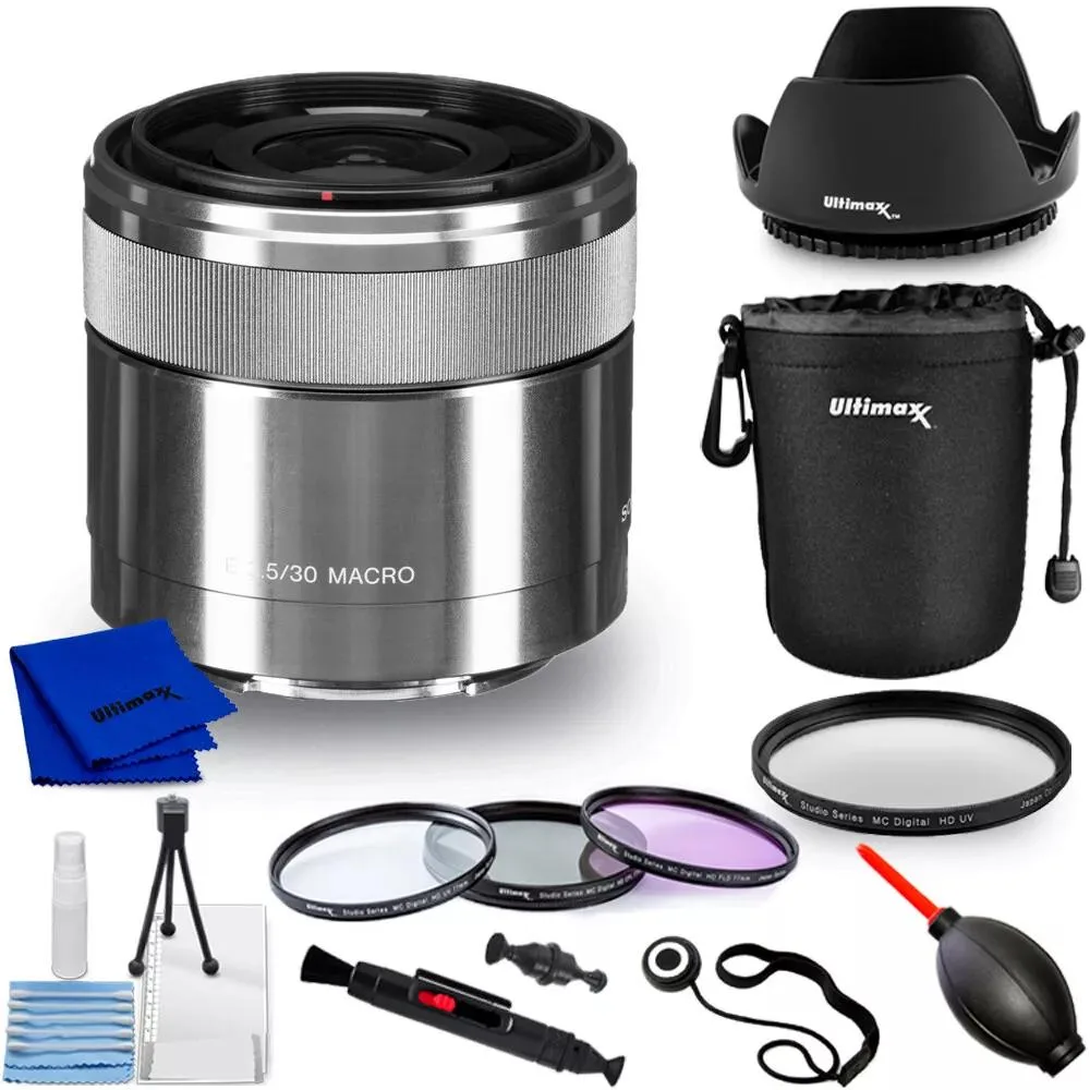 Sony Sony E 30mm f/3.5 Macro SEL30M35 10PC Accessory Bundle — product photo
