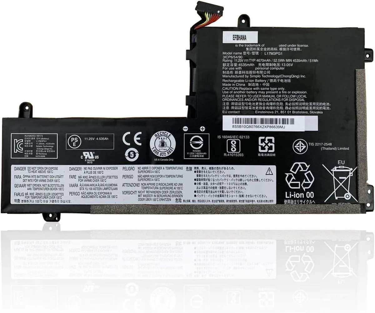 NShi NShi L17M3PG1 laptop battery 11.25V 52.5Wh 4670mAh 3-cell — product photo