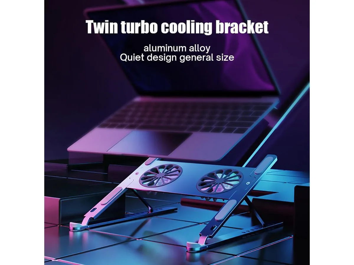 IXJYLCPC IXJYLCPC Laptop Cooling Pad Adjustable 2 Fans 11-17.3 — product photo