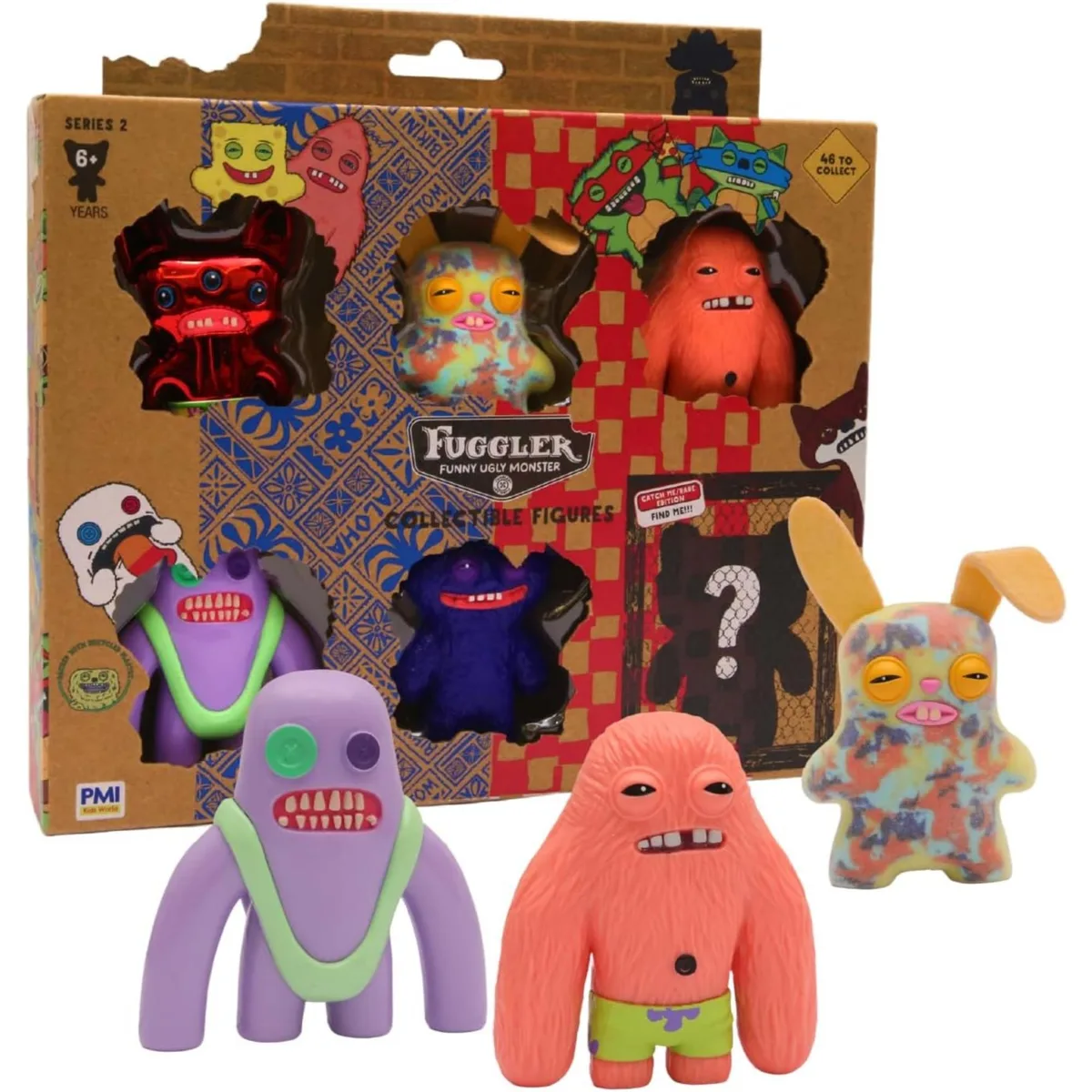 Zuru Zuru Fuggler TMNT SpongeBob 2.5 Inch Collectible 6 Pack — product photo