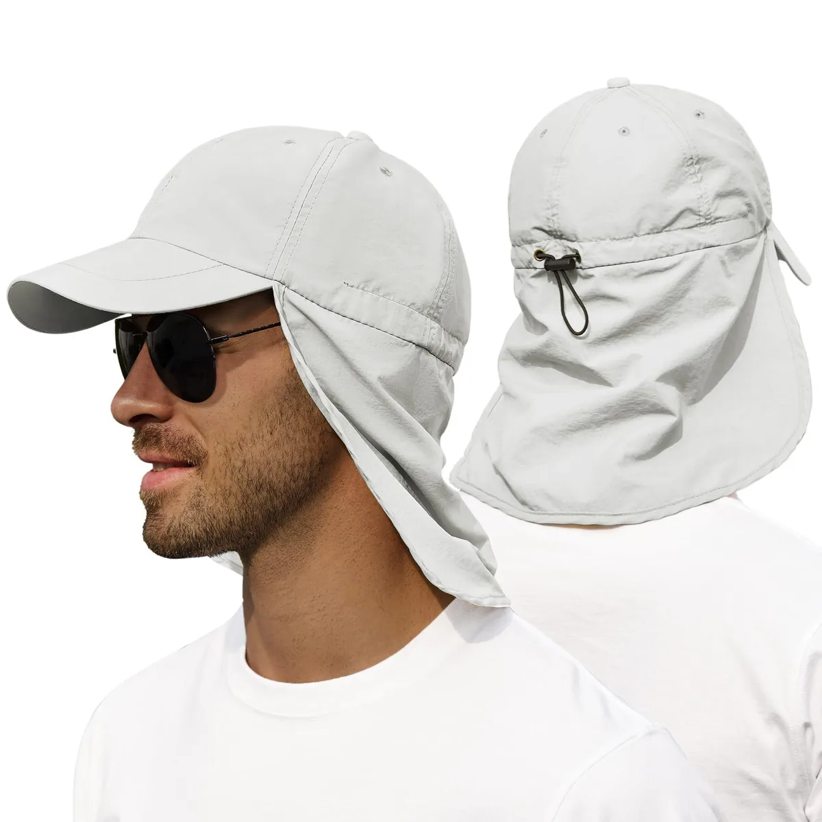 MNFU250109SQYS5997AFS35d UPF 50+ Waterproof Baseball Cap with Neck Flap Black One Size — product photo