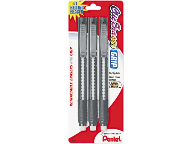 Pentel of America, Ltd. Pentel of America, Ltd. ZE21BP3K6 Clic Eraser 3/Pack — product photo