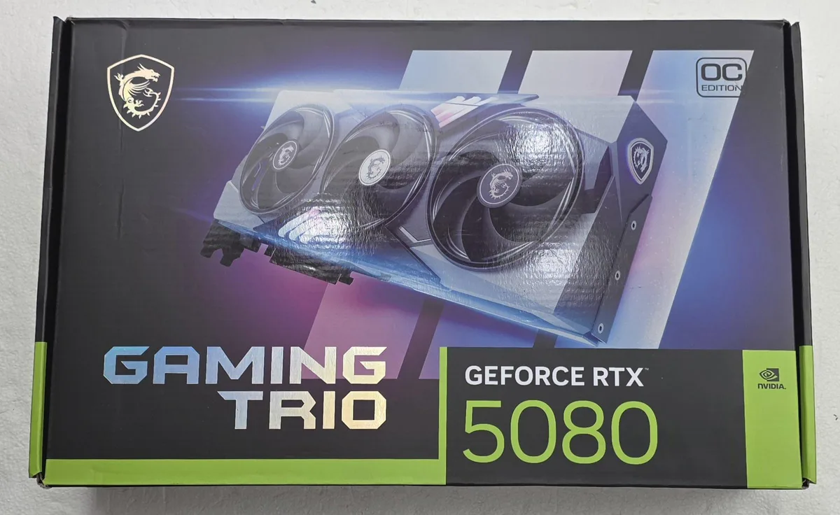 MSI MSI GeForce RTX 5080 16G GAMING TRIO OC graphics card — product photo