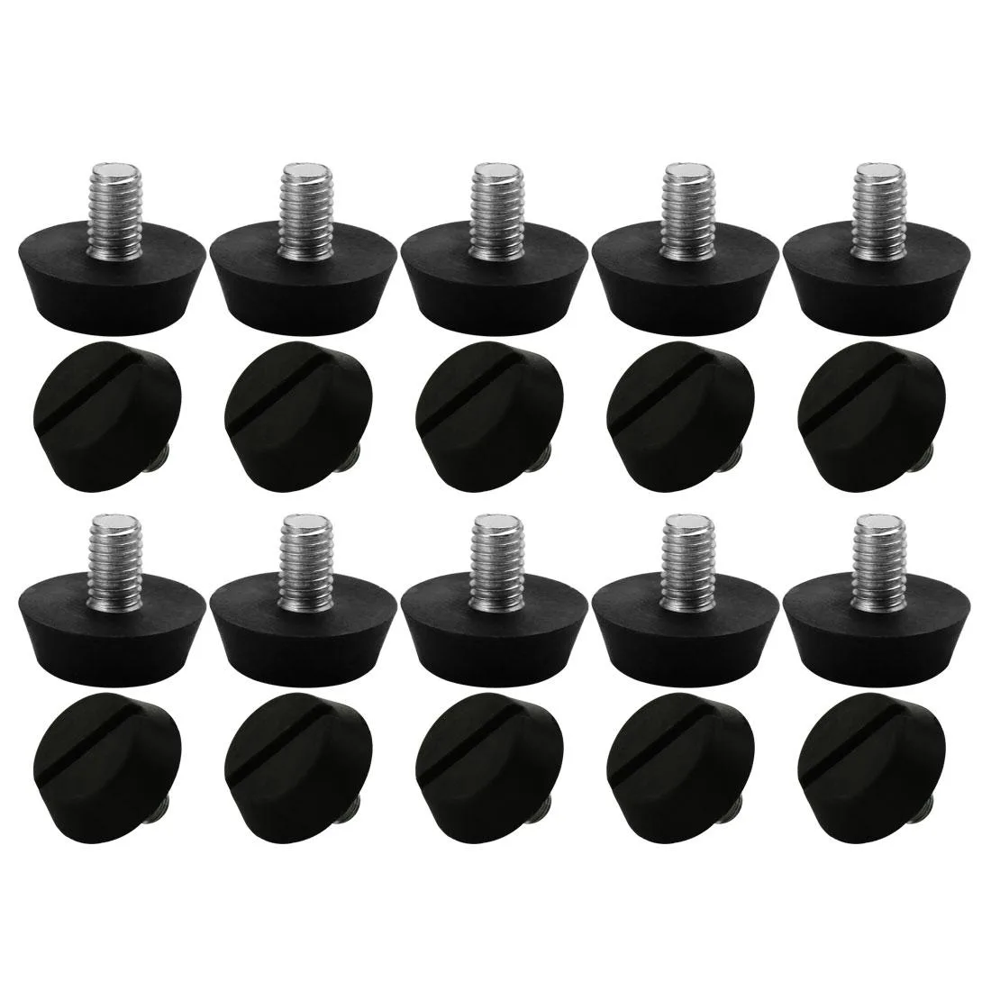 M6 adjustable leveling feet, plastic base, 20 pieces