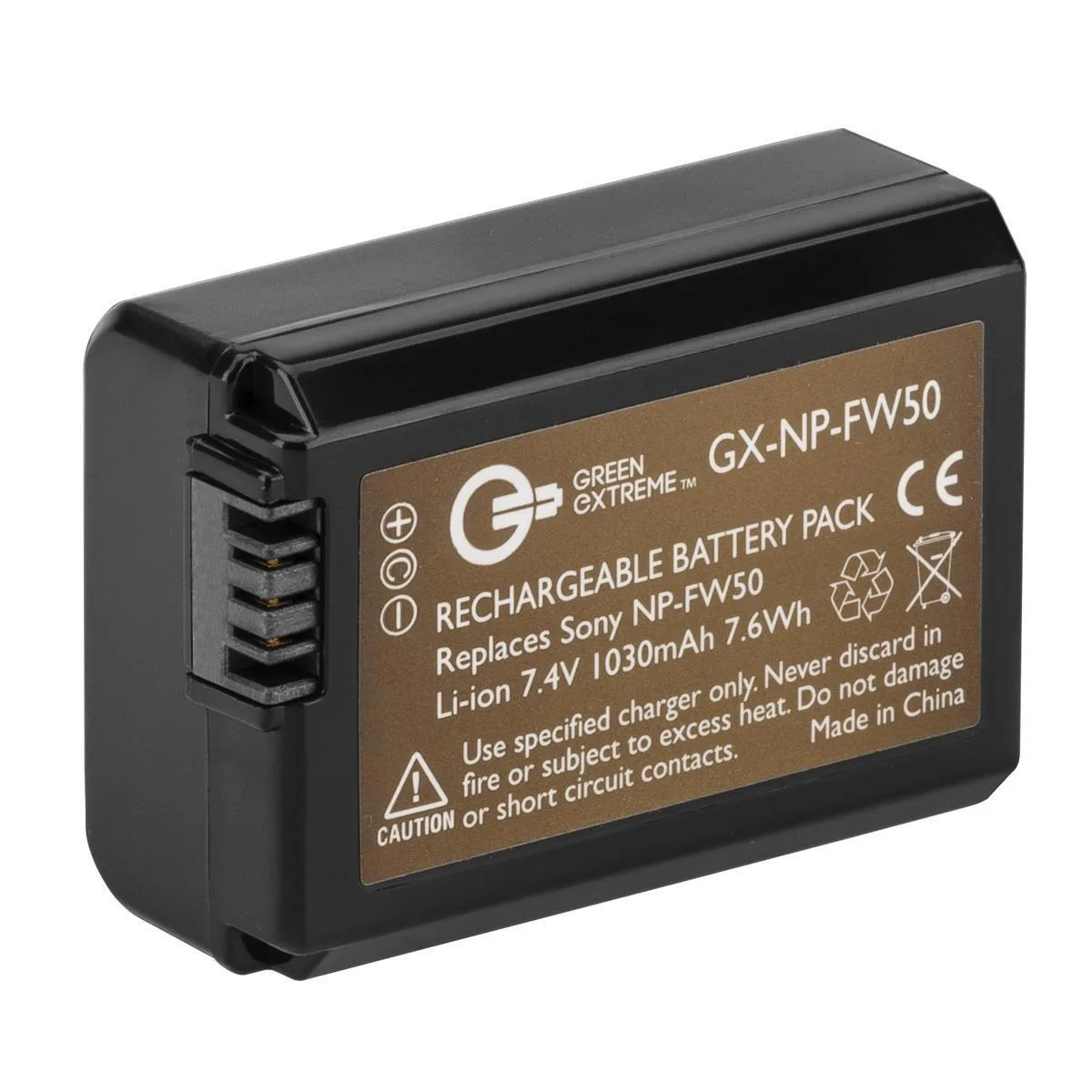 Green Extreme Battery Green Extreme Battery NP-FW50 7.4V 1030mAh camera battery — product photo
