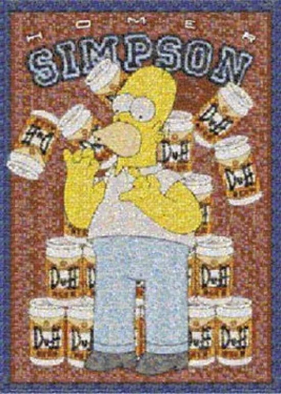 Homer Simpson Duff collage poster print 22 x 34 inches