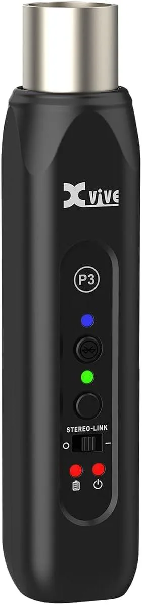 Compact black XLR Bluetooth receiver with app control