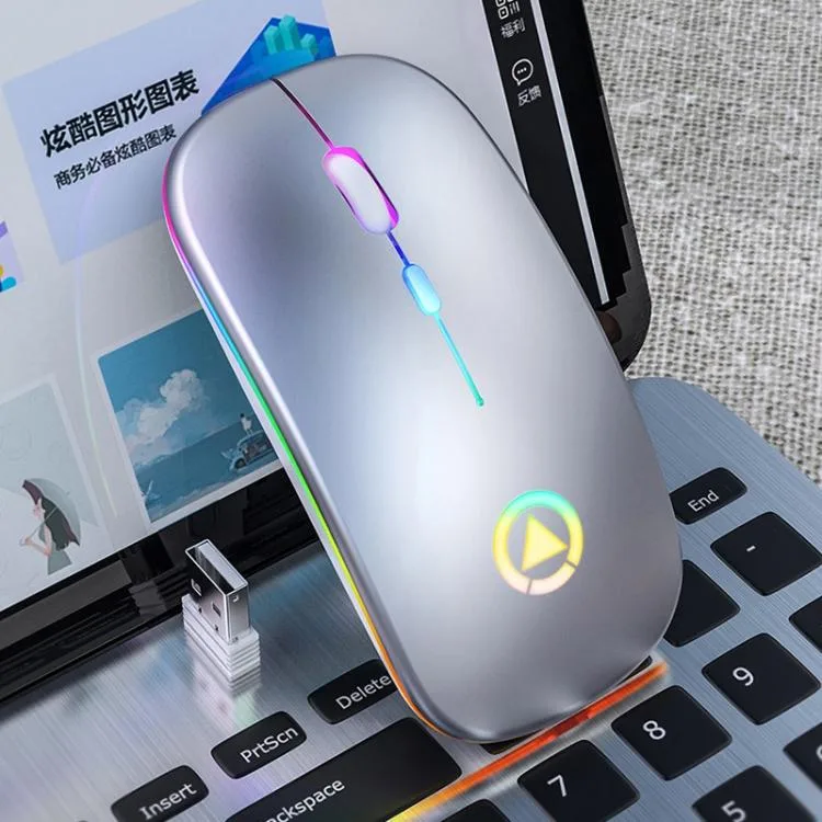 allentian allentian Grey Wireless Mouse 1600 DPI 2.4 GHz Rechargeable — product photo