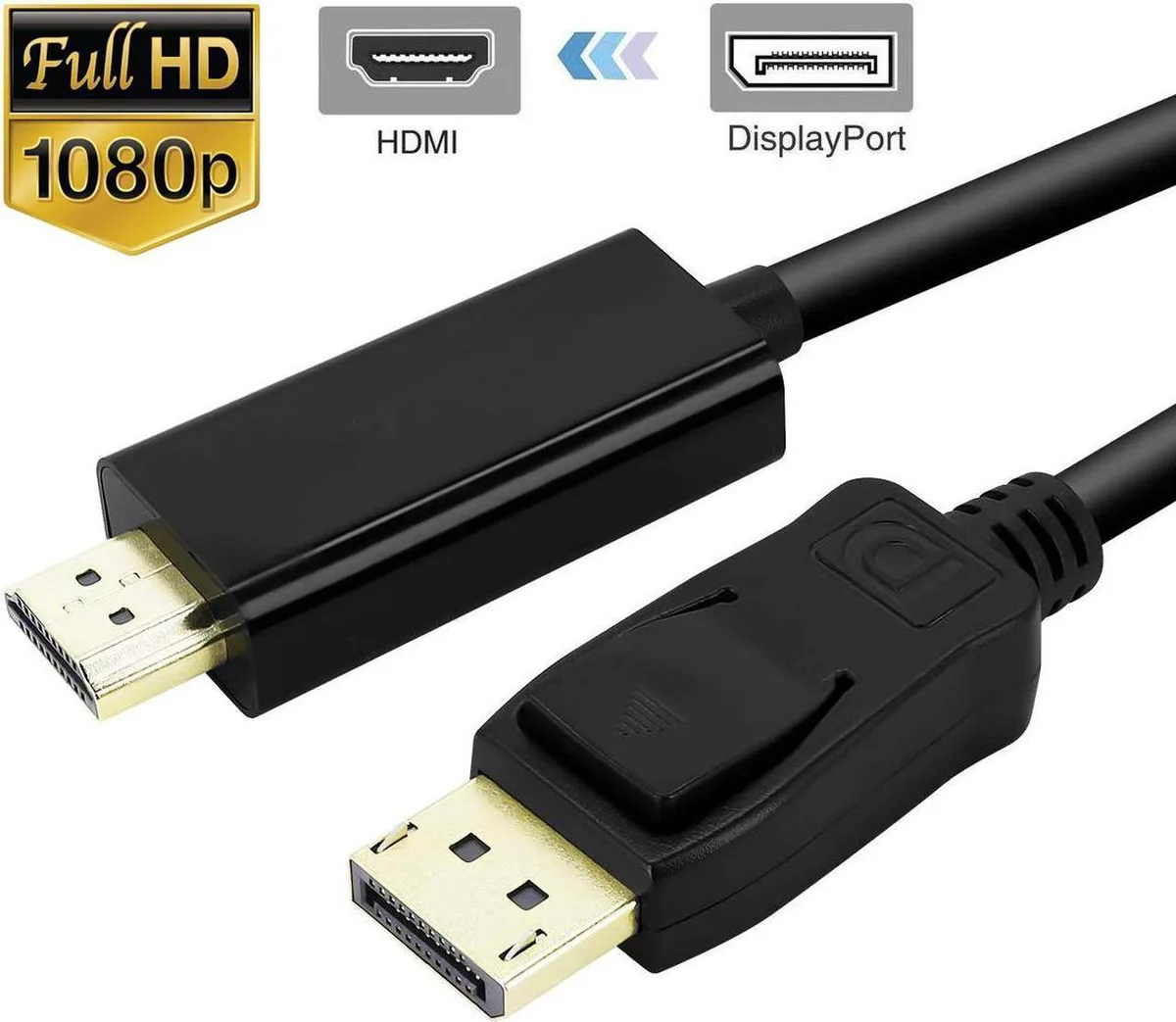 Vszerda Vszerda DisplayPort to HDMI cable 6 ft 1080p 60Hz gold-plated — product photo
