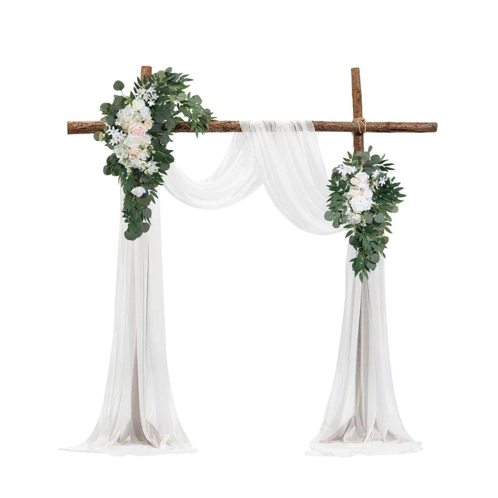 VEVOR VEVOR 4-Piece Floral Arrangement Kit — White Champagne Pink Roses Peonies Chrysanthemums 21ft Drapes — product photo