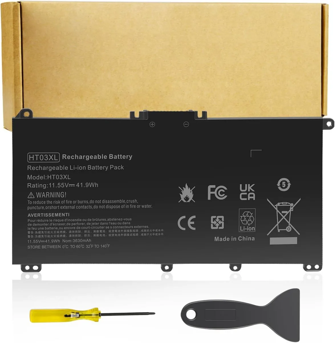 PISKEKAT PISKEKAT HT03XL 11.55V 41.9Wh 3-cell laptop battery — product photo