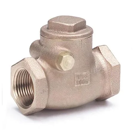 Bronze swing check valve, 3/8 inch FNPT connections, inline body