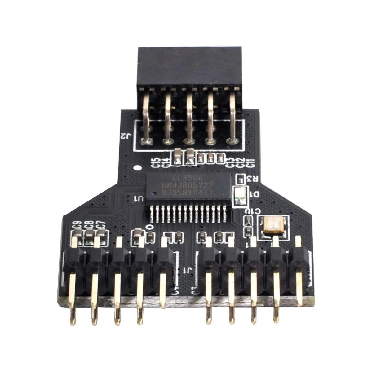 Vszerda Vszerda USB 2.0 9-pin header 1-to-2 female extension hub adapter — product photo