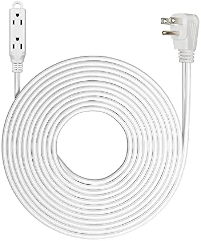 TAURKENAM TAURKENAM 25 ft 16/3 AWG 3 Outlet Extension Cord White — product photo